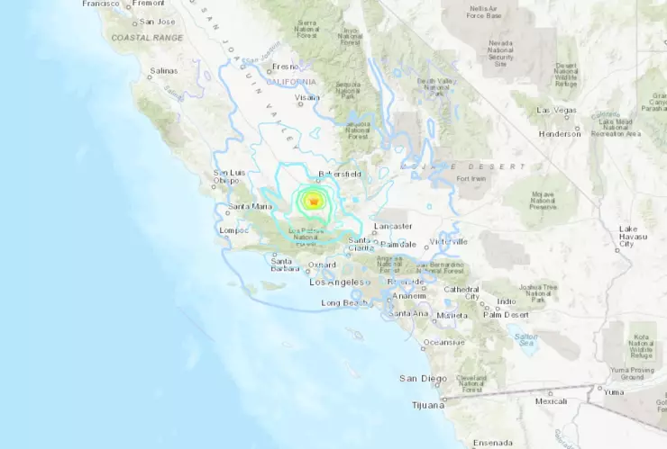 El rango del sismo, según la USGS