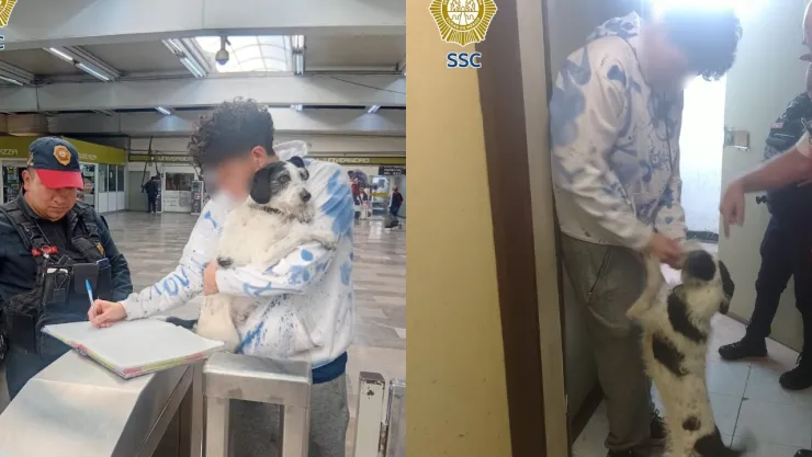 Entregan a familia a Eddy, un perrito rescatado de las vías del Metro de la CDMX