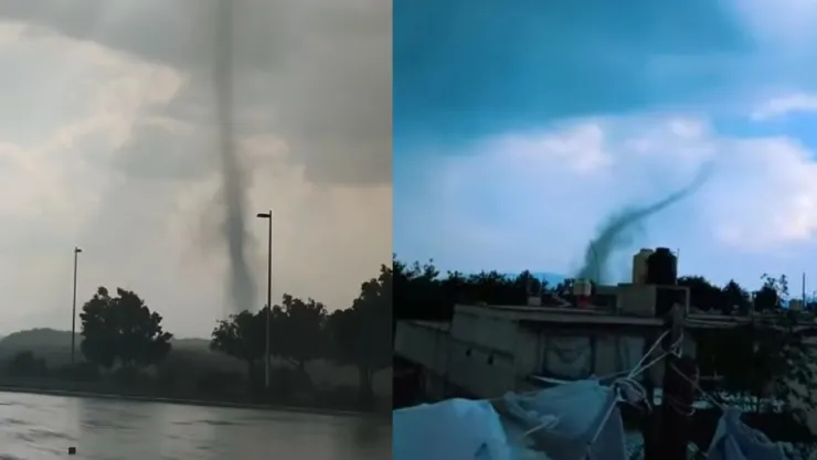 VIDEO: Tormenta sorprende con tornado y granizada en Puebla hoy; así se vio
