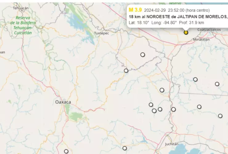 Sismo en Jaltipán de Morelos