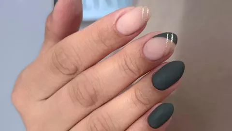 uñas mate cortas oficina