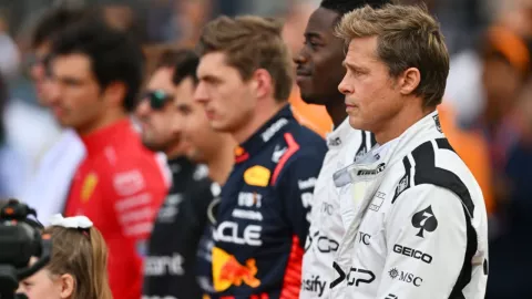 Brad Pitt en el Gran Premio de Mexico