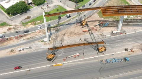 Obras del TxDOT en la I-10 de San Antonio, Texas