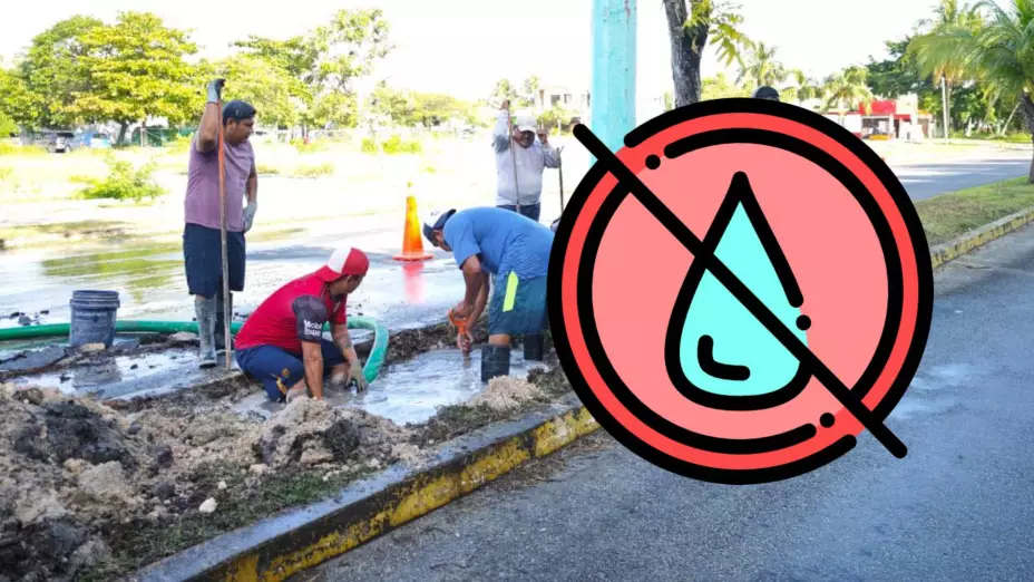 ¡Al momento! Anuncian corte de agua en esta zona de Chetumal tras fuga; esto se sabe