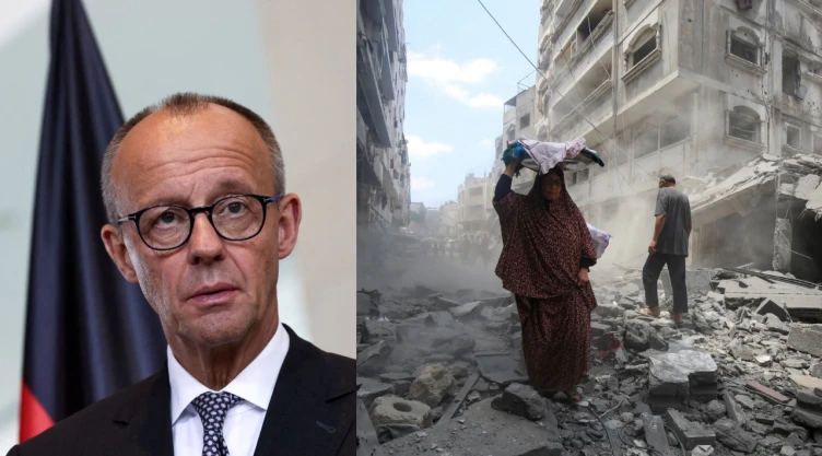 El canciller de Alemania, Friedrich Merz, en una declaración oficial. Su gobierno ha suspendido la venta de armas a Israel debido a la escalada de la ofensiva militar en la Franja de Gaza.
