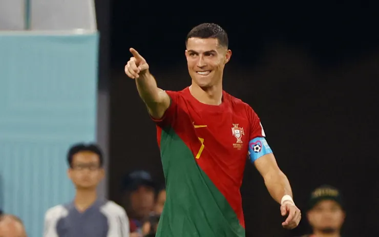 Cristiano Ronaldo celebra un gol con Portugal en Qatar 2022
