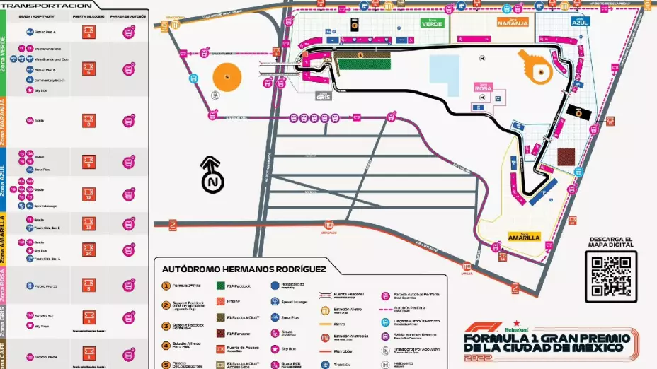 Rutas Gran Premio de México horarios Autódromo Hermanos Rodríguez