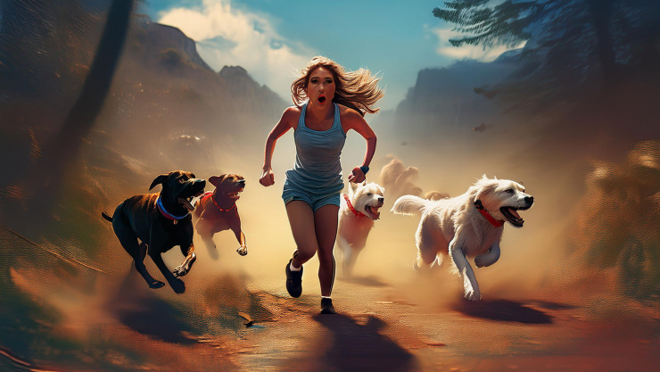 Maratonista muere atacada perros