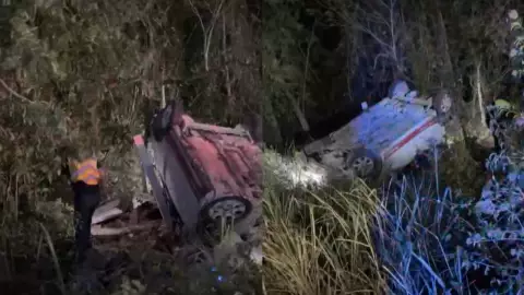 Accidente en la carretera “El tintal”; el chófer se dio a la fuga y no hubo lesionados