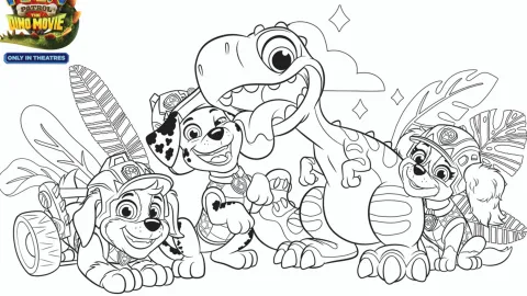 dibujos para colorear paw patrol the dino movie