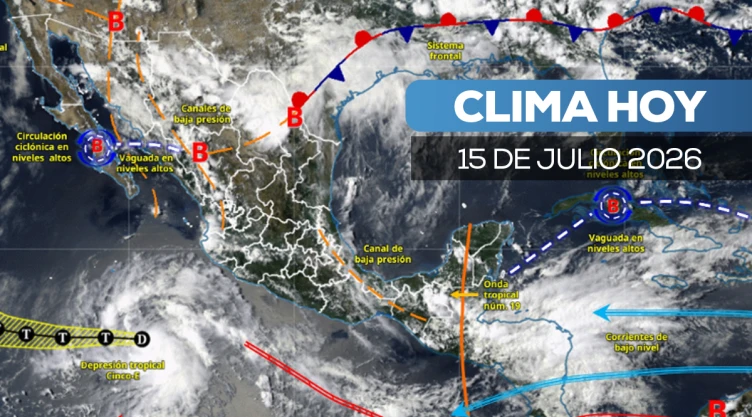 Clima en México hoy: Estados con lluvias intensas y posible formación de la tormenta tropical Elida
