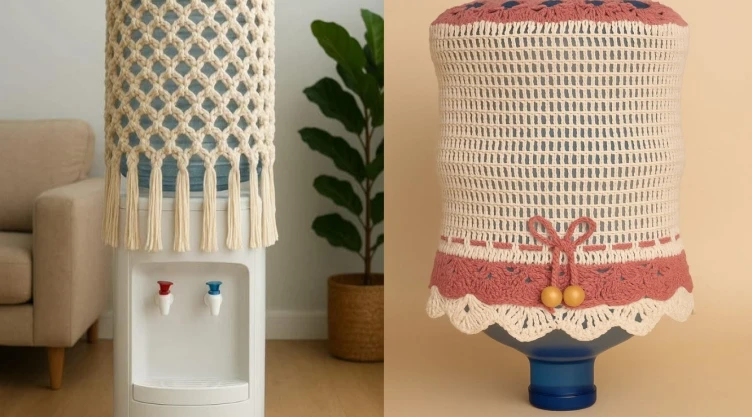 3 ideas de fundas tejidas a crochet para garrafones de agua hechas con sobrantes de estambre