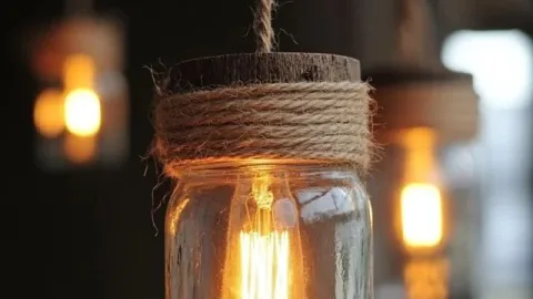 Frascos DIY con luces LED