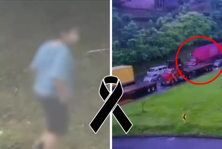 El accidente ocurrió durante una breve parada a un costado de la carretera