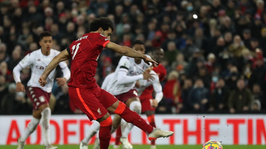 Mohamed Salah anota al Aston Villa