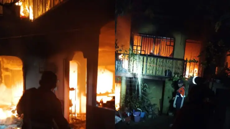 Protección Civil atiende incendio en vivienda de la colonia La Aviación en Tlapa; no hubo víctimas