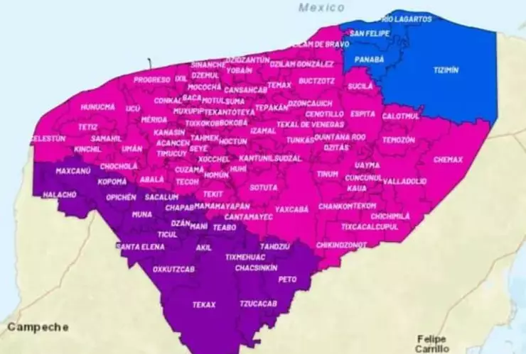 Lista de los 20 municipios que SUFRIRÁN más lluvias por el Huracán Beryl en Yucatán
