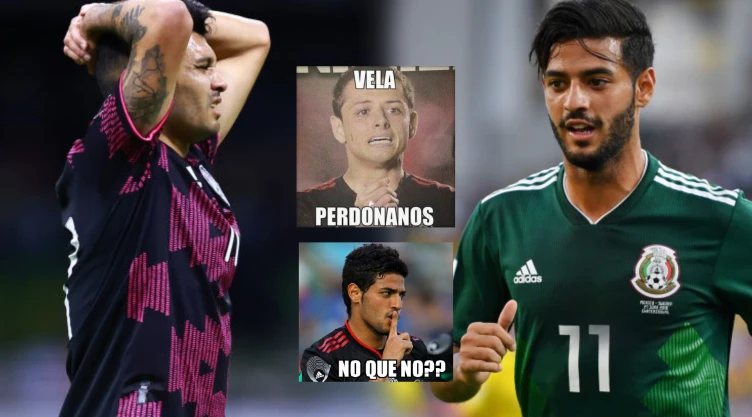 Tecatito Corona y Carlos Vela con la Selección mexicana