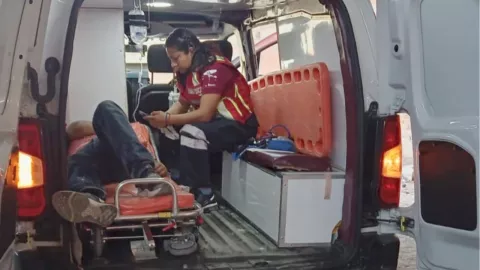 Lesionado por tren en Cuautlancingo