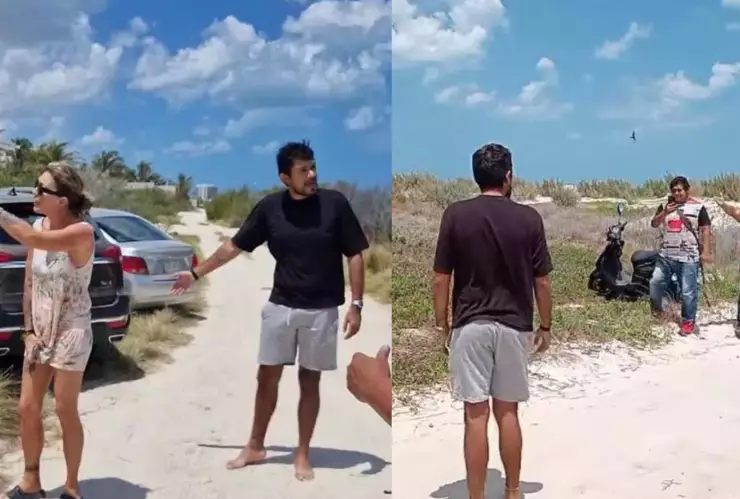 VIDEO _ ¡Indignación en Progreso! Pareja intenta expulsar a pobladores de playa pública; esto lo provocó.jpg