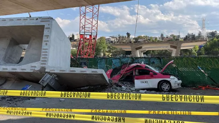 Cae estructura del Tren Interurbano México-Toluca “El Insurgente"; no hay lesionados