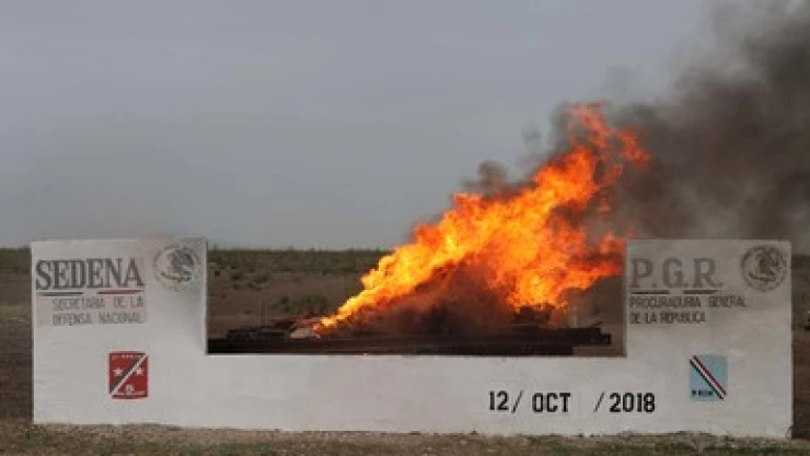 Incineran más de 800 kilos de droga en Chihuahua