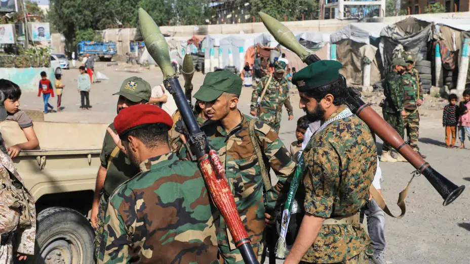 Hutíes de Yemen durante una campaña de movilización.