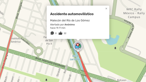 Accidente automovilístico en el Malecón