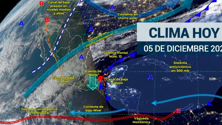 Clima en México hoy 5 de diciembre de 2023