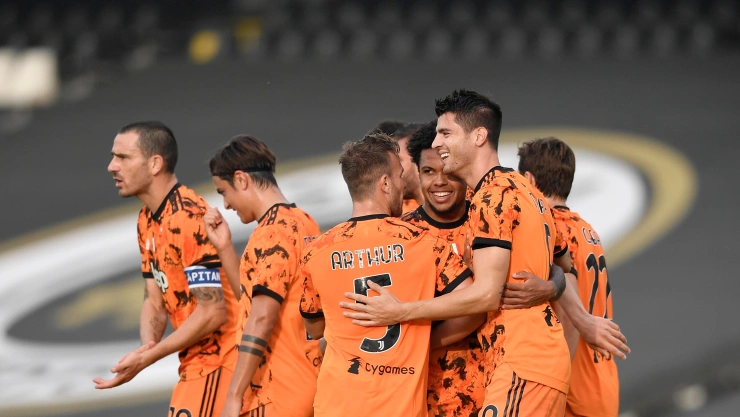 Juventus celebra gol en la Champions League