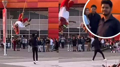 Turista interrumpe a Voladores de Papantla en Irapuato y nadie hace nada