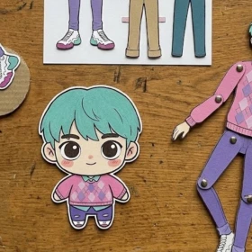 4 ideas para crear muñecos de papel de Baby Saja Boys para jugar y coleccionar