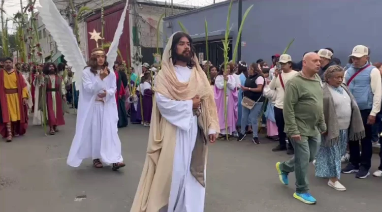 Representación del Domingo de Ramos en Iztapalapa