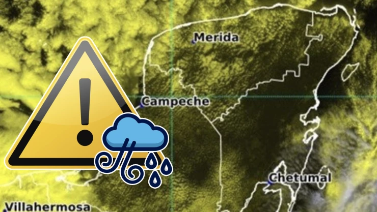 Esta es la hora EXACTA en que habrá lluvias y fuertes vientos en Yucatán, Campeche y Quintana Roo HOY, 19 de enero de 2026