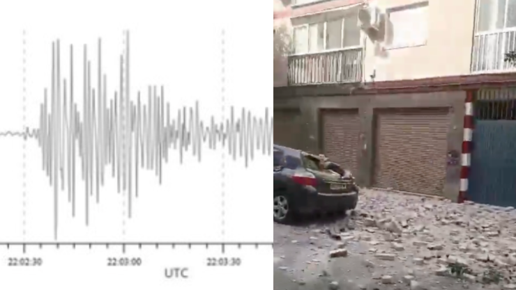 ¡De TERROR! Captan MOMENTO exacto del SISMO en España de hoy martes; reportan DAÑOS