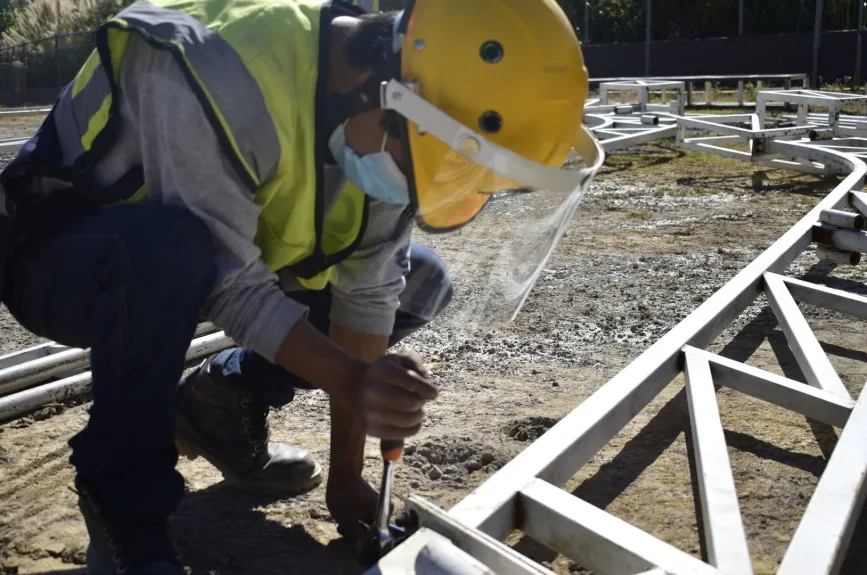 Así va la construcción del Centro de Acopio.