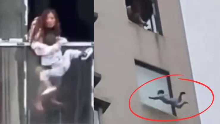 Arroja a niño del edificio