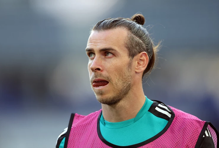 Gareth Bale en entrenamiento del Real Madrid ante el Liverpool