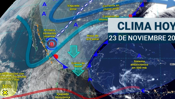 Clima en México hoy 23 de noviembre de 2023