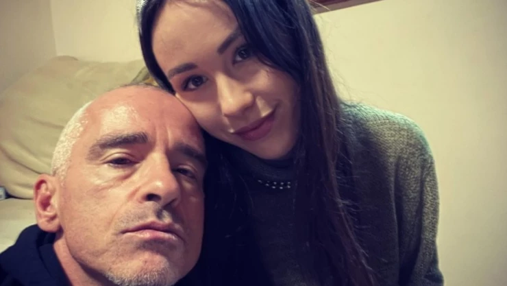 Eros Ramazzotti y su hija Aurora.