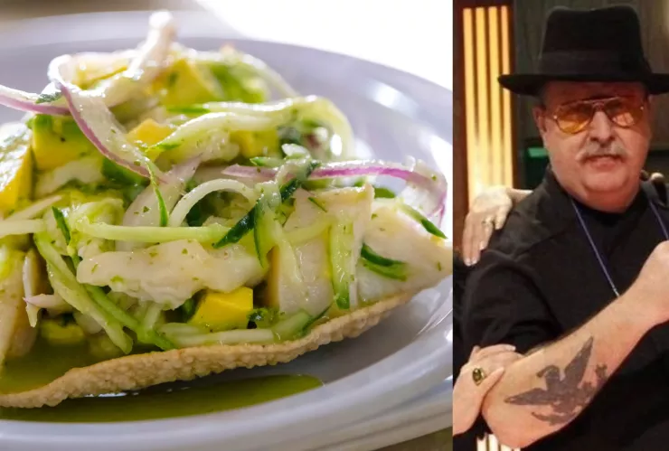 Adrián Herrera tostada pescado