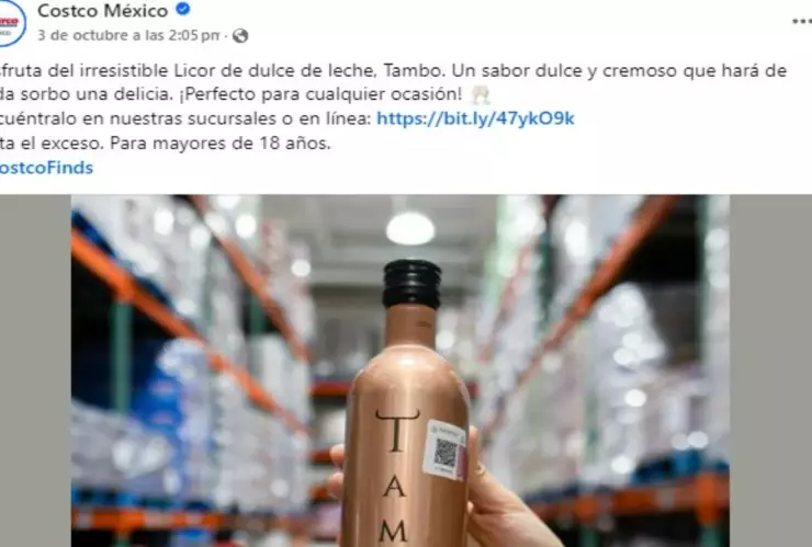 Costco México lanzó el licor de dulce como parte de sus ofertas en octubre 2024