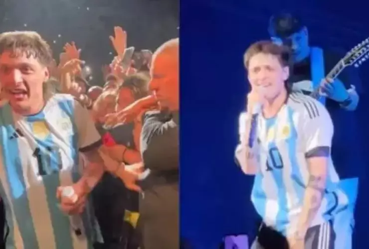 Peso Pluma llama “papá” a Messi y canta ‘Muchachos’; video