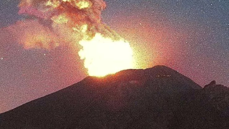 actividad en el volc&aacute;n Popocat&eacute;petl