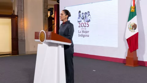 Claudia Sheinbaum en Palacio Nacional.