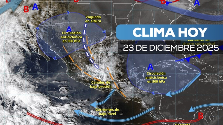 clima en México 23 de diciembre