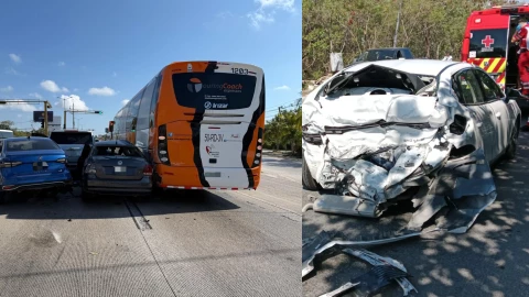 ÚLTIMA HORA_ Doble accidente en Cancún; una carambola en la Colosio y un choque en Arco Norte.jpg