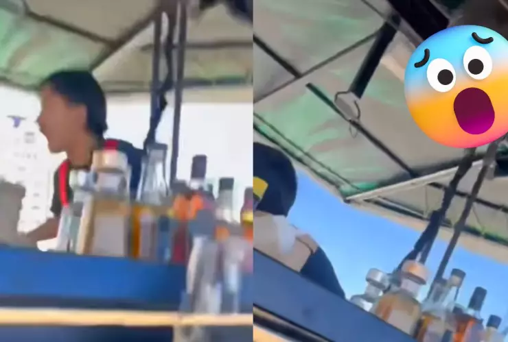 Restaurante flotante se desploma y turistas logran captar la tragedia