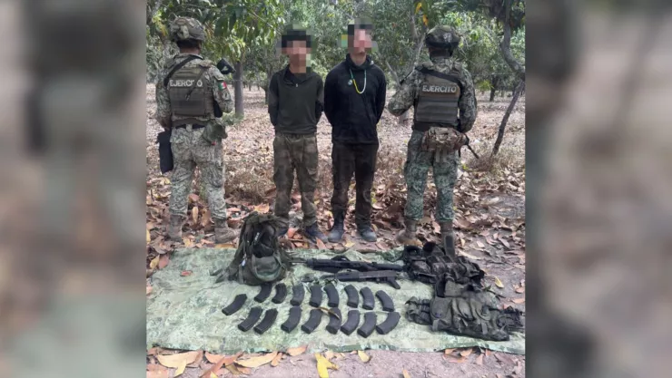 Detienen a dos sujetos armados en Escuinapa
