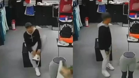 Sujeto se prueba tenis y sale corriendo en Cuautitlán Izcalli